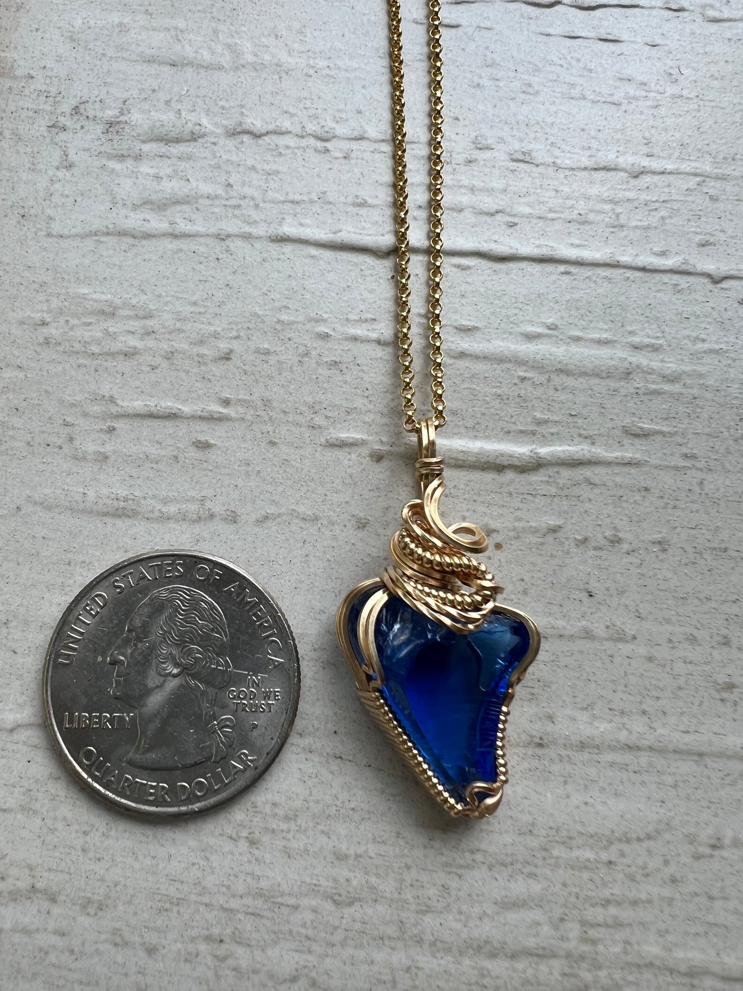STARSEED II ANDARA Gold Vermeil Wire Wrapped Reiki Charged Pendant