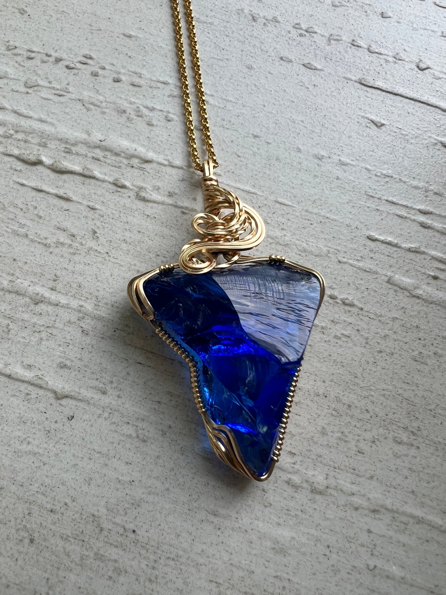 STARSEED  ANDARA Gold Vermeil Wire Wrapped Reiki Charged Pendant
