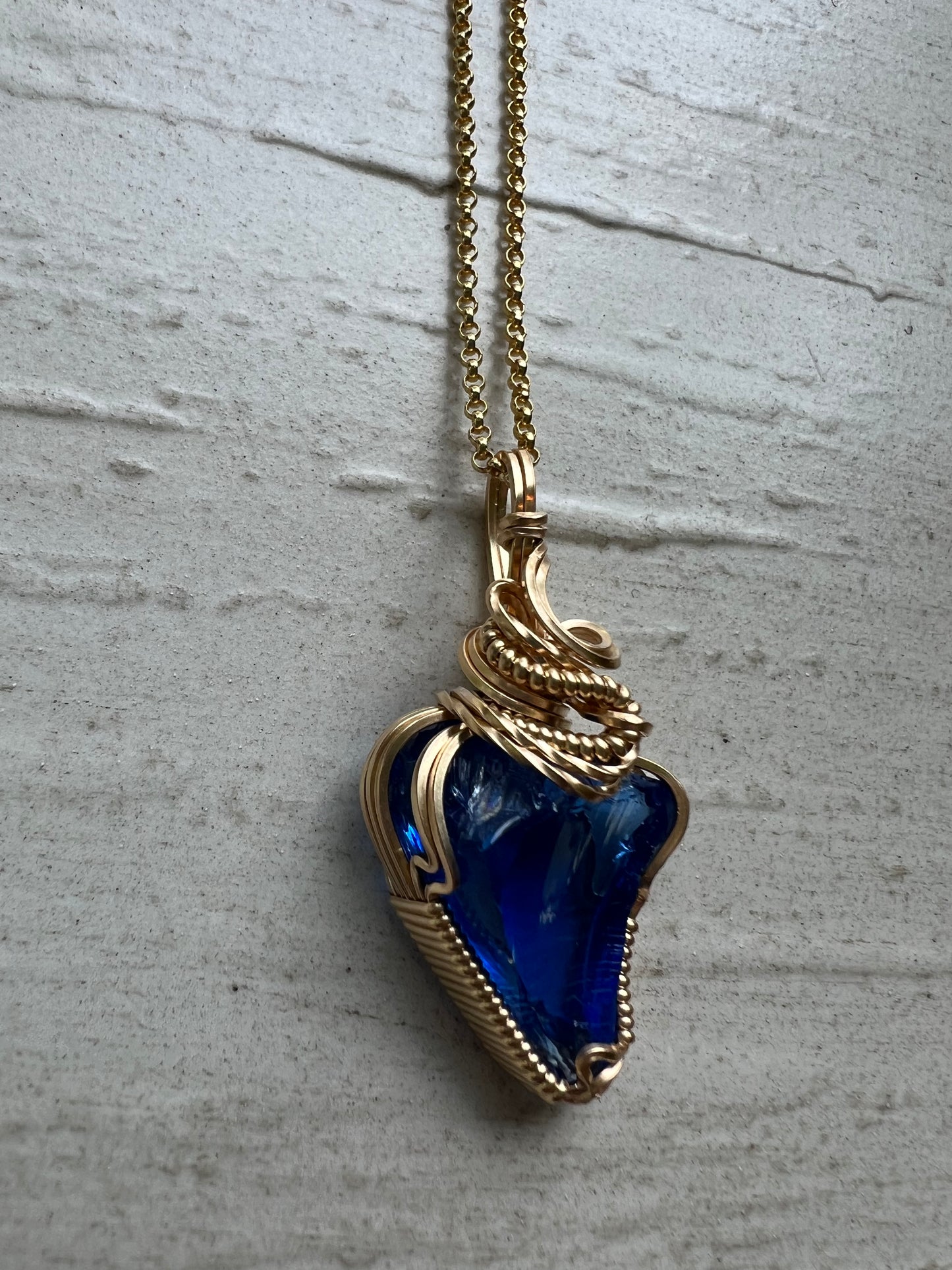 STARSEED II  ANDARA Gold Vermeil Wire Wrapped Reiki Charged Pendant