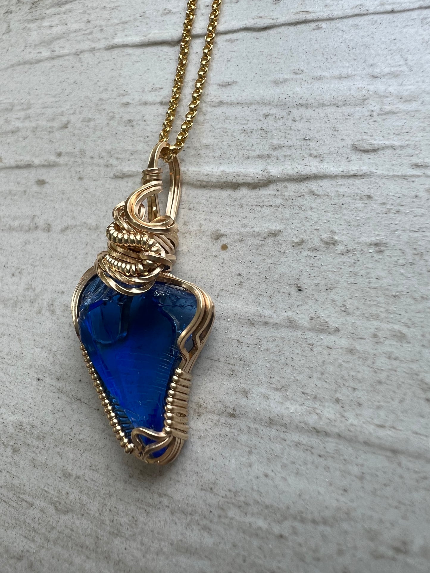 STARSEED II  ANDARA Gold Vermeil Wire Wrapped Reiki Charged Pendant